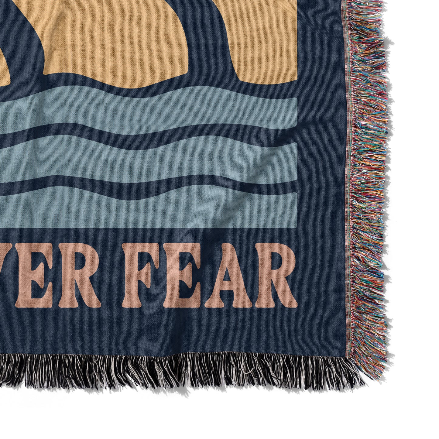 Faith Over Fear Woven Blanket