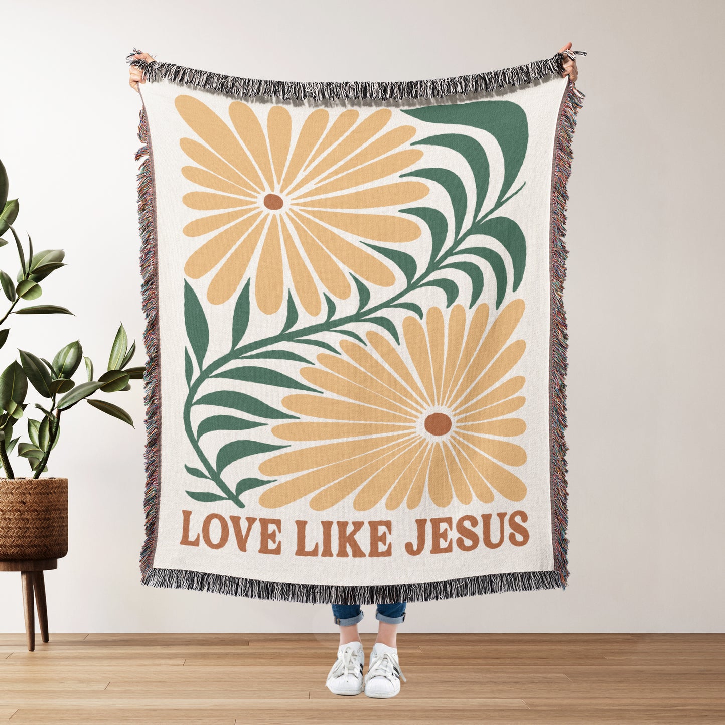 Love Like Jesus Woven Blanket
