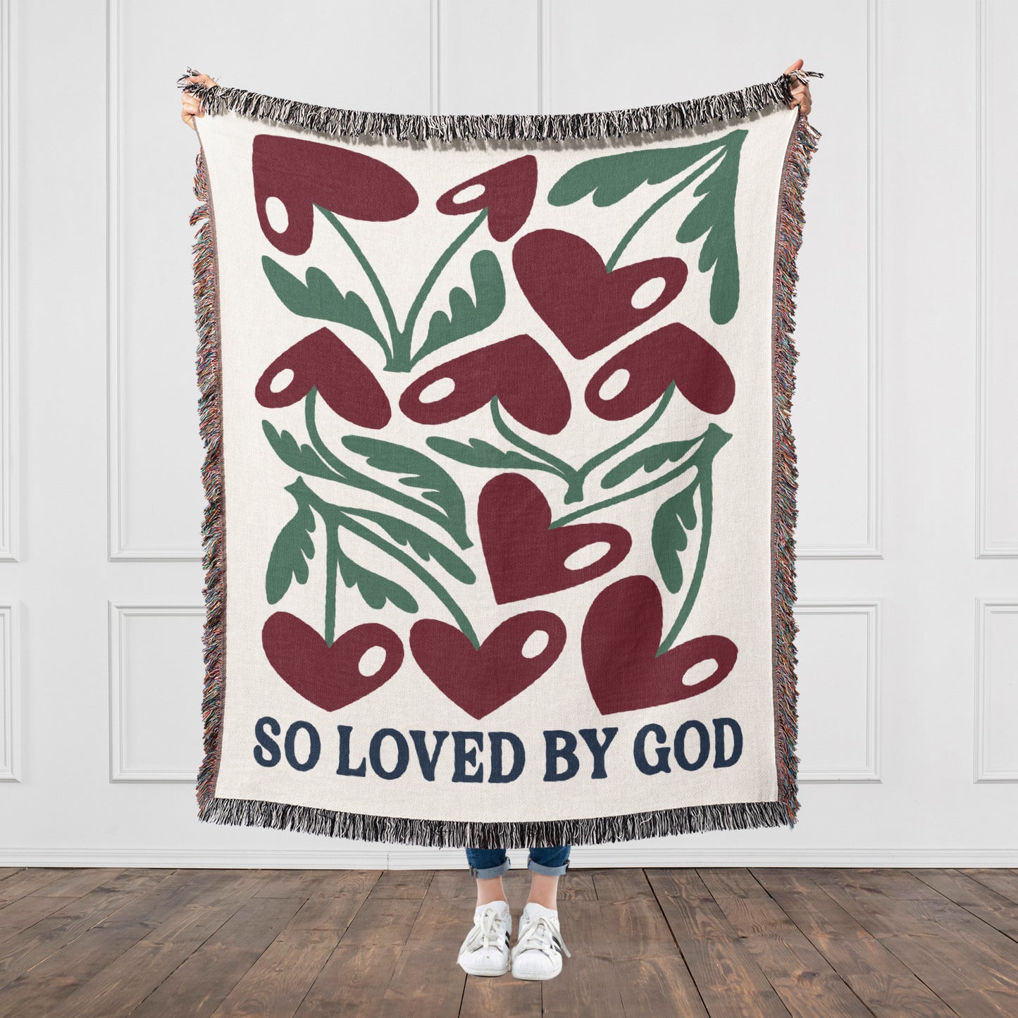 So Loved By God Woven Blanket