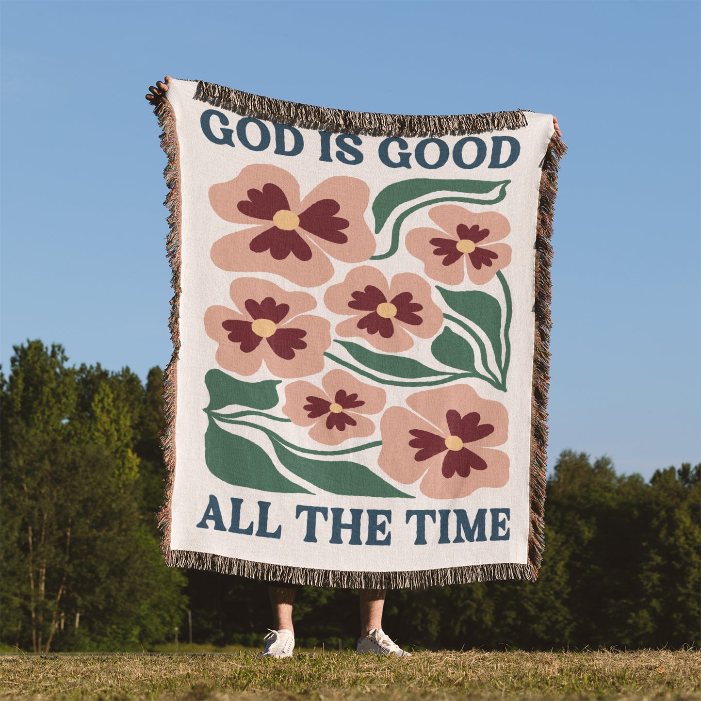 God Is Good Woven Blanket