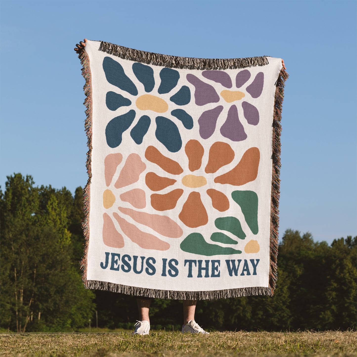 Jesus Is The Way Woven Blanket