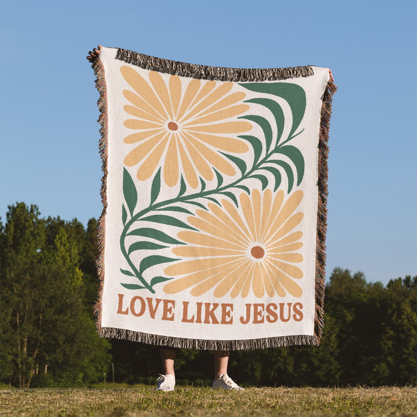 Love Like Jesus Woven Blanket