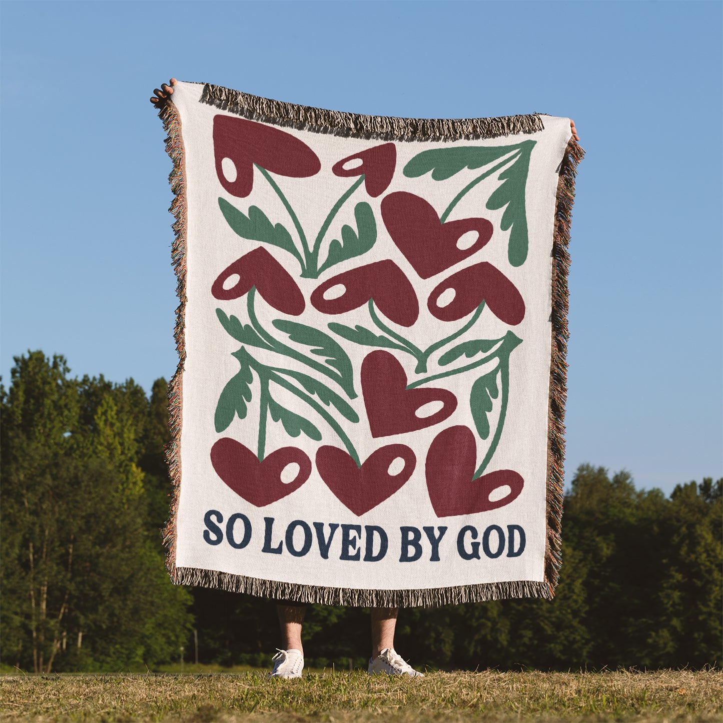 So Loved By God Woven Blanket