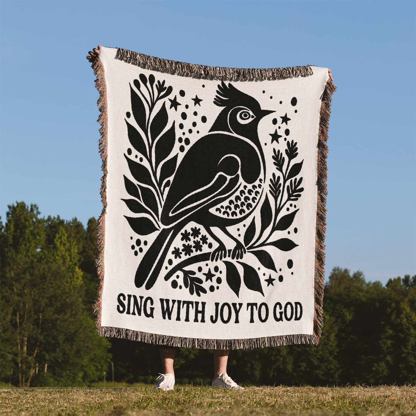 Sing With Joy Woven Blanket