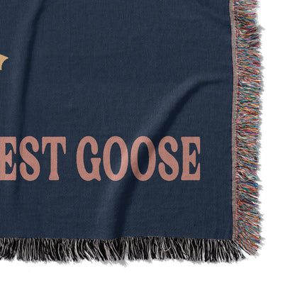 God's Silliest Goose Woven Blanket