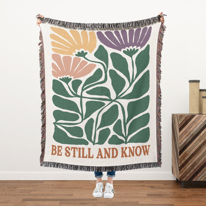 Be Still And Know Woven Blanket