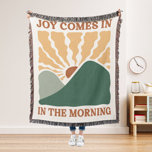 Joy Comes In The Morning Woven Blanket
