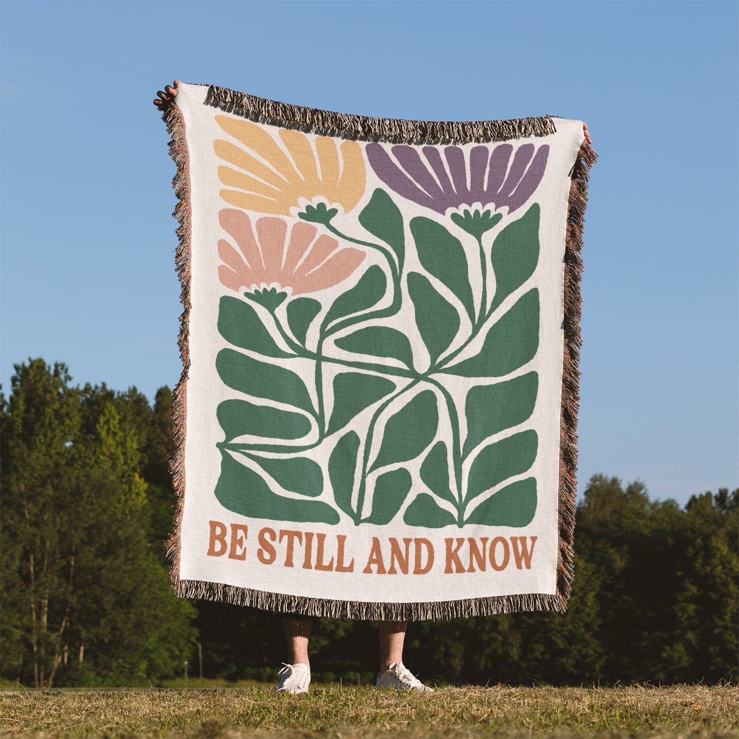 Be Still And Know Woven Blanket