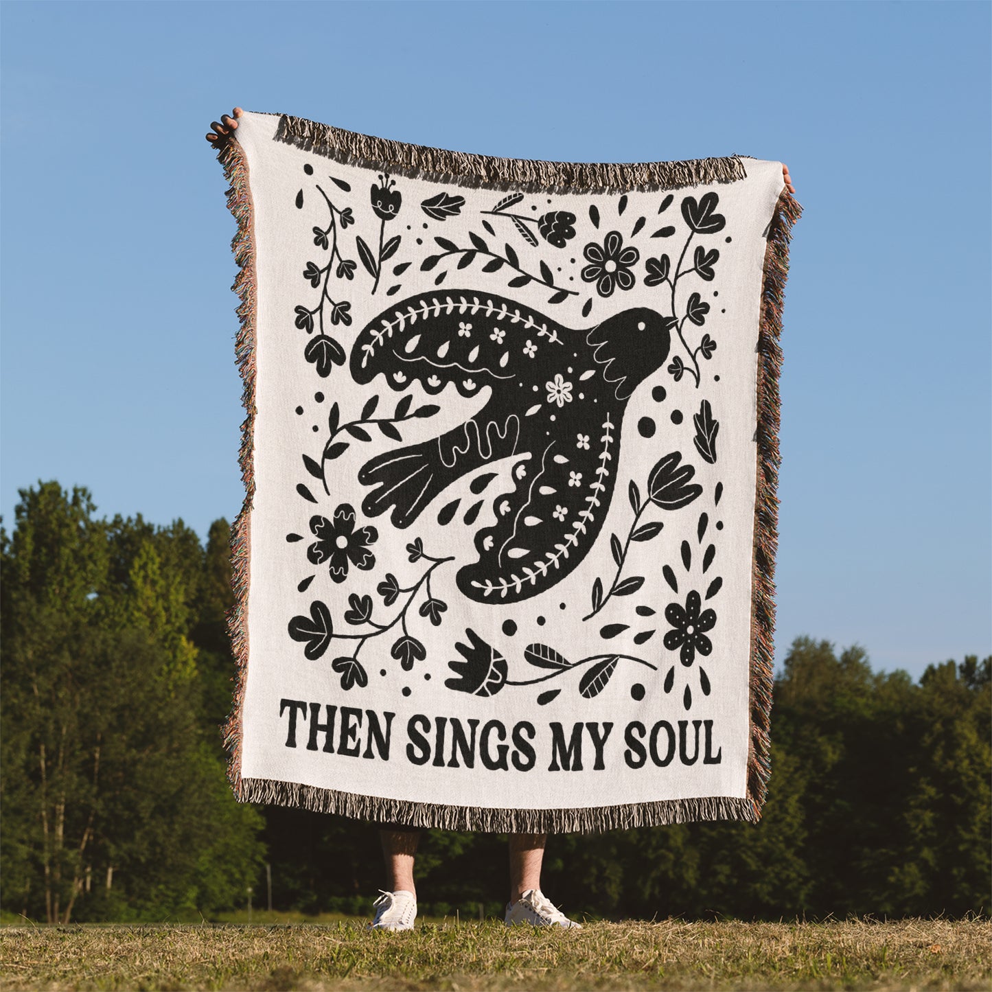 Then Sings My Soul Woven Blanket