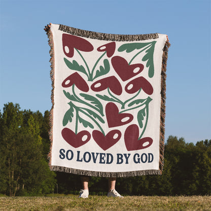 So Loved By God Woven Blanket